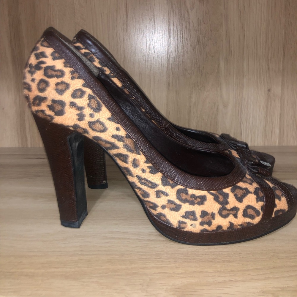 Animal print high heels